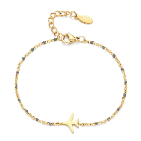 Bohemian Style Stainless Steel Geometry Aircraft Bracelet For Women