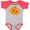 Heather and Red, variant on Inktastic Smiling Pumpkin, Orange Pumpkin, Halloween Boys or Girls Baby Bodysuit