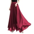 thumbnail image 4 of Zshosam Women's Pleated A-Line High Waist Swing Flare Midi Skirt(RD1,S), 4 of 8