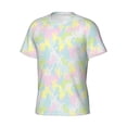 thumbnail image 5 of Vsdgher Color Rabbit Print Men's Dry Fit Mesh Athletic Shirts Moisture Wicking Tennis T-Shirt Tops, 5 of 9