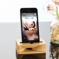 thumbnail image 3 of Hemobllo Sound Amplifier for Phone Wood Mobile Phone Holder Beige Bamboo 1Pcs for Dining Room, 3 of 8