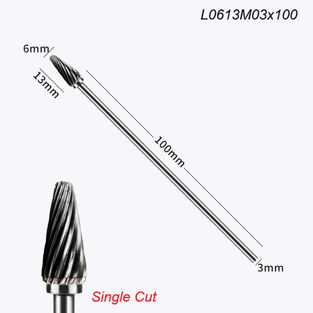 Rotary Files Burr Tungsten Carbide Engraving Cutter Double Single Cut