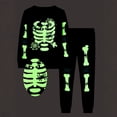 thumbnail image 4 of JAJAHO Toddler Boys Halloween Pajamas Glow In The Dark Skeleton Pjs 2 Piece Pant Sets Kids Halloween Clothes 2-8T, 4 of 9