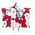 thumbnail image 2 of Hello Kitty Blanket Hoodie, Wearable Blanket, Cloak Hooded Throw Blanket, Soft Warm Fluffy Blankets for Bed Couch Sofa, 2 of 8