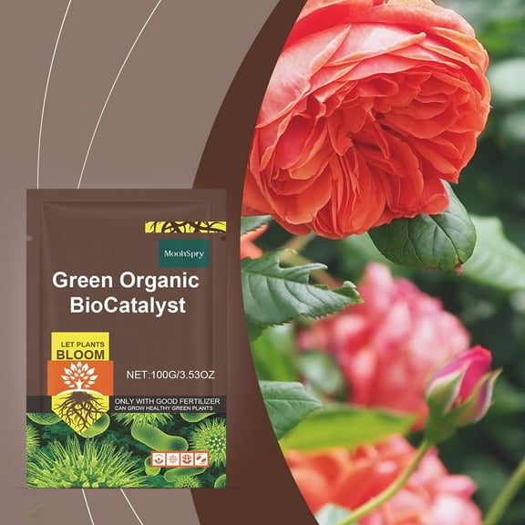Green organic biological catalysts, nutrients for potted plants and flowers, nitrogen, phosphorus and potassium fertilizers, nutrients
