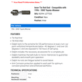 thumbnail image 2 of Inner Tie Rod End - Compatible with 1996 - 2002 Toyota 4Runner 1997 1998 1999 2000 2001, 2 of 2