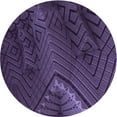 thumbnail image 1 of Ahgly Company Machine Washable Indoor Round Transitional Dark Purple Area Rugs, 6' Round, 1 of 7