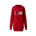 thumbnail image 6 of Seyurigaoka Women Valentine's Loose Sweater,Love Letter Pattern Long Sleeve Side Pocket Hoodie Tops, 6 of 9