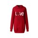 thumbnail image 5 of Sudadera con capucha de gran tamaño para mujer Sudadera tipo túnica con capucha extra larga con bolsillos XBTCLXEBCO Rojo, Chico, 5 of 6