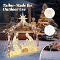 thumbnail image 5 of Tcbosik 6ft Lighted Outdoor Nativity Scene, Christmas Holy Family Yard Decoration with LED Lights for Indoor & Outdoor, Brown, 5 of 8