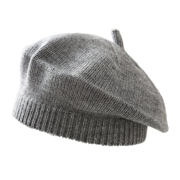 HEVIRGO Children Painter Hat Candy Color Knitted Elastic Keep Warm Anti-slip Beanie Baby Knitted Beret Solid Color Autumn Winter Cap Outdoor Bonnet