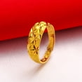 thumbnail image 3 of Anillo de oro de 24 quilates con baño en vivo para damas, joyería de oro de arena de Vietnam, 3 of 6