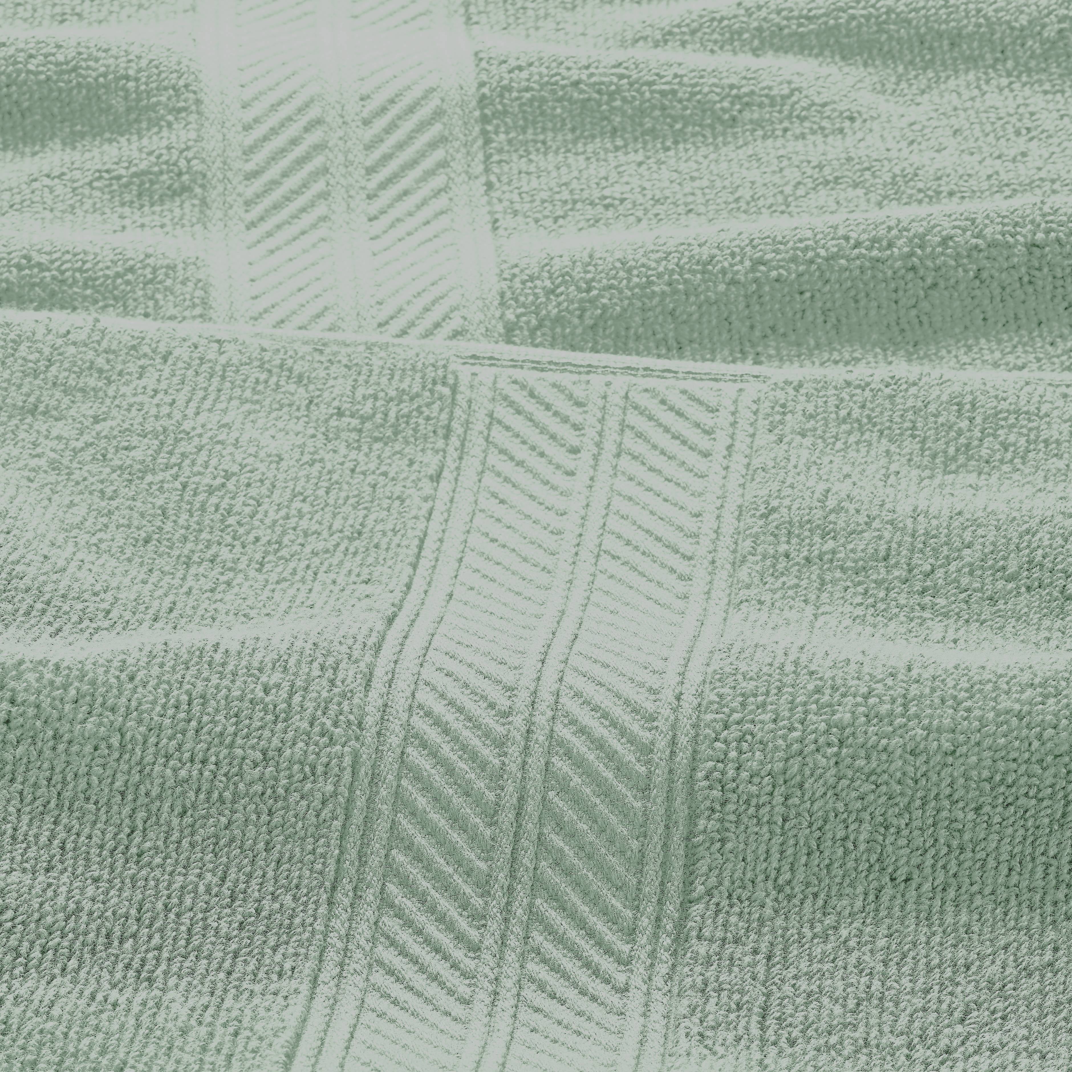 Pacific Coast Textiles Trefoil Filigree 6-Piece Cotton Adult Bath Towel Set, Sage