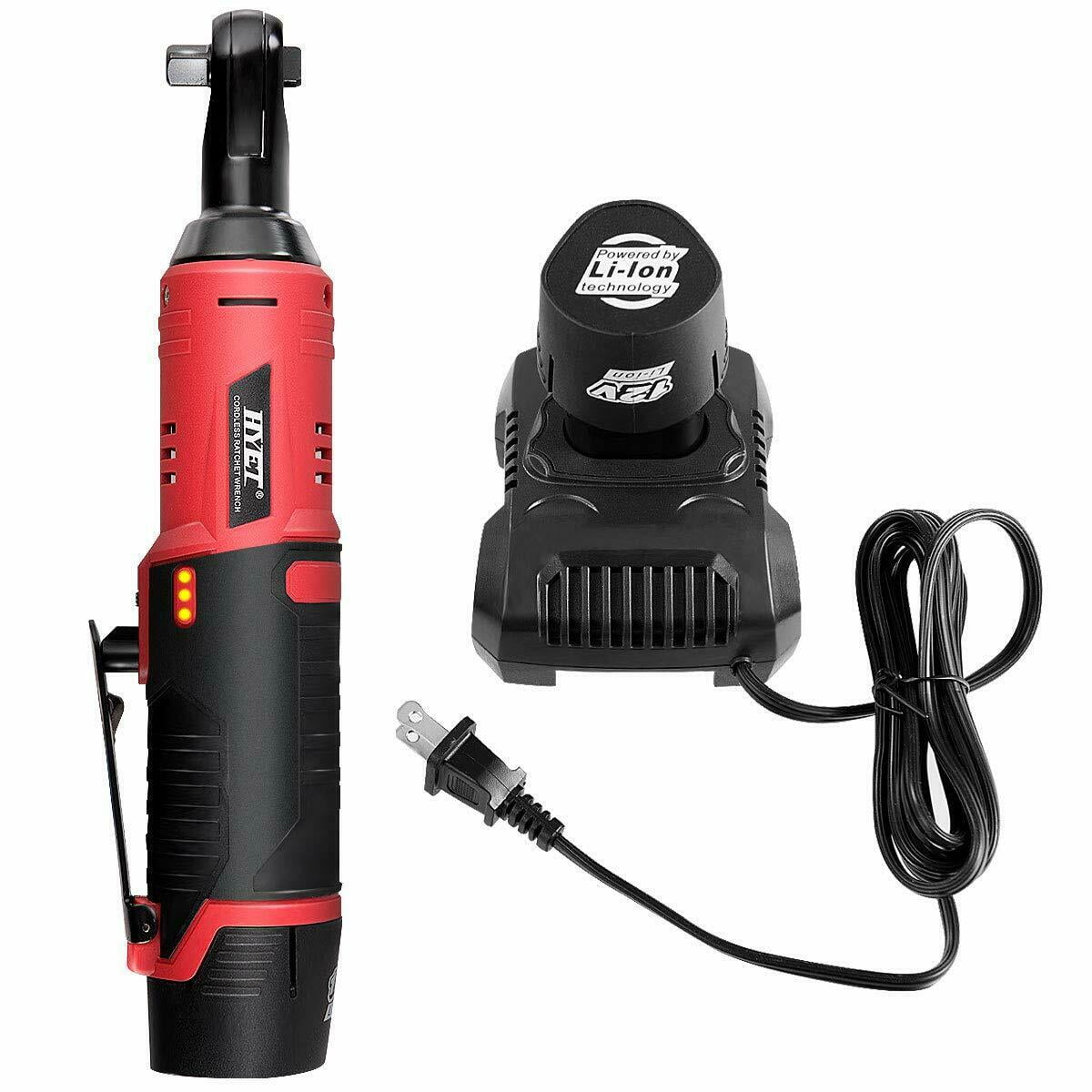 Gymax Cordless 3/8'' Electric 12V Ratchet Wrench Tool Set w/ Battery