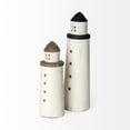 thumbnail image 2 of White Petite Rustic Wooden Lighthouse, 2 of 5