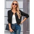 thumbnail image 4 of Chiclily Women's Cropped Cardigan Sweaters Long Sleeve Crew Neck Button Down Knit Bolero Shrugs Tops, 4 of 8