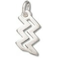 thumbnail image 1 of Sterling Silver 20" .8mm Box Chain Small Aquarius Zodiac Horoscope Symbol Pendant Necklace, 1 of 2
