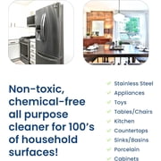 Truly Free Everyday Cleaner - Multipurpose Cleaner Spray, Kitchen Counter Cleaner, Natural Cleaning Products, Multi-Surface Household Solution, 1 Empty Bottle Spray (16oz) & 2 Refills (3oz each)