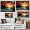 thumbnail image 4 of Designart "Colorful Sunset Palm Trees in Serene Beauty IV" Palm Trees Floater Framed Wall Art Print, 4 of 7