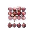 thumbnail image 2 of Shatterproof Christmas Ornaments Painted Vintage Tree Hanging Baubles Decorative Gift Set Holiday Party Red 12 Pack, 2 of 9
