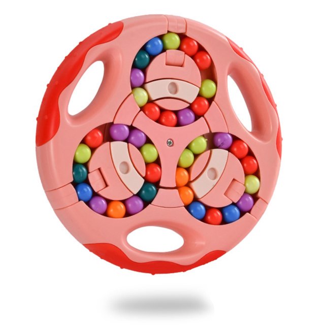 Cubo para aliviar el estrés, juguetes para las yemas de los dedos para niños y adultos, juguete educativo de descompresión de frijol giratorio de doble cara