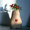 thumbnail image 6 of Cute Cat Vase Resin Wood Flower Pot Indoor Decorative Ornament for Garden Party Living Room Unique Design Succulent Planter, 6 of 6