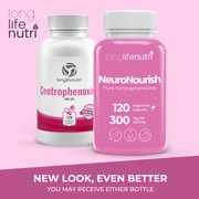 NeuroNourish (Centrophenoxine) 300mg - 120 Vegetarian Capsules, 4-Month Supply, Natural Nootropic for Strengthening Memory, Focus, Cognitive Function, GMP Certified, Made in USA