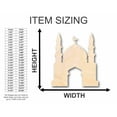 thumbnail image 2 of Unfinished Wood Mosque Silhouette - Craft- up to 46" DIY 36" / 1/4", 2 of 3