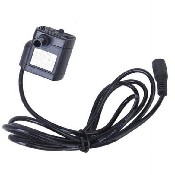 EeaseMX DC-1020 DC 12V 3W Bomba de agua sumergible para acuario ajustable Bomba de estanque de fuente (Negro)