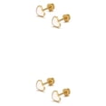 thumbnail image 1 of Qarigey 2 uds mujeres tornillo Multicolor Mini exquisito corazón temperamento moda acero pendientes oreja aros joyería Blanco 2piezas, 1 of 6