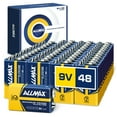 thumbnail image 1 of Allmax Piles Alcalines 9 V Puissance Maximale (48 Unités) – Ultra Longue Durée, Conception Étanche, Durée de Conservation de 7 Ans, Performance Maximale (9 Volts), 1 of 6