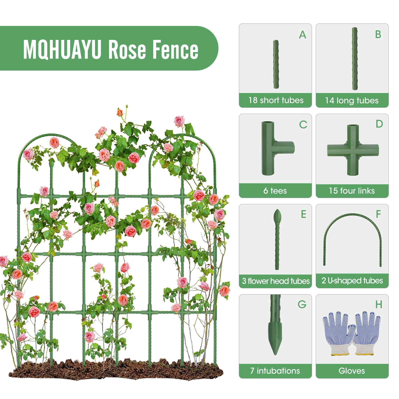MQ Trellis for Climbing Plants Outdoor, 47.2" H*35.4" W Rustproof Sturdy Garden Arch Trellis for Potted Climbing Cucumber Tomato Rose Vegetable Flower Plant Trellises