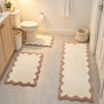 thumbnail image 4 of Juego de 3 Alfombrillas de Baño de Piel Sintética: Alfombrilla de Inodoro Suave y Absorbente para El Suelo, Alfombrilla Antideslizante para La Entrada, Alfombra Acogedora y Absorbente de Agua para La, 4 of 6