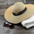 thumbnail image 4 of Debra Weitzner Women Floppy Sun Hat with Wide Brim—Foldable Roll-Up Straw Beach Hat UPF 50, Large Khaki, 4 of 8