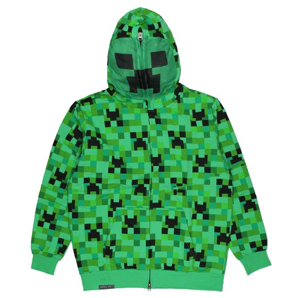 Sudadera con capucha y disfraz de Minecraft Creeper para niños