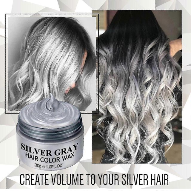 Silver Gray White Hair Color Wax Pomades 1oz Natural Hair Coloring Wax Cosplay
