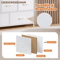 thumbnail image 5 of CRISSCROSSCHAIR Dresser, Dresser for Bedroom with 5 Fabric Drawers, Steel Frame, Wood Top, White, 5 of 7