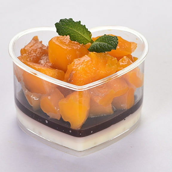 GOOHOCHY Transparent Mousse Cup with Lid Made of Material for Home Use Ideal for Desserts 8 Sets