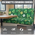 thumbnail image 4 of XYZCANDO 2-Piece RV Booth Seat Covers Washable Scratch-Resistant, Compatible with Camper Travel Trailer RV Dinette Cushion Covers(Clover Pattern), 4 of 7