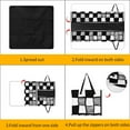 thumbnail image 3 of Colored Grid Geometry Outdoor Picnic Blanket, Foldable Waterproof Beach Mat, Portable Beach Blanket for Beach Camping, Hiking, Family Concerts, 3 of 7