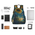 thumbnail image 4 of Yiaed Sunflower Castle Starry Sky Print Lightweight Backpack Travel Backpacks Hiking Daypack for Women Men, 4 of 5