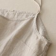 thumbnail image 6 of Ohufall Women's Cotton Linen Tank Tops Fashion Solid Color Casual Side Split Sleeveless Blouses Summer Loose Fit Cami Tops for Women, 6 of 8