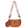thumbnail image 2 of Bolso de pecho para mujer, Bolso cruzado de moda informal, Bolso de viaje de cuero portátil para senderismo, 2 of 6