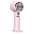 thumbnail image 2 of Ventilador De Mano Mini ventilador de mano USB Pantalla digital de 6 aspas 1800 mAh Ventilador de escritorio pequeño (rosa) Libre de BPA, 2 of 6