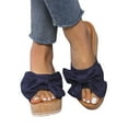 thumbnail image 6 of Njoeus Women Platform Sandals Bowknot Platform Wedge Sandals Beach Vacation Dress Sandals Non Slip Open Toe Sandals, 6 of 9