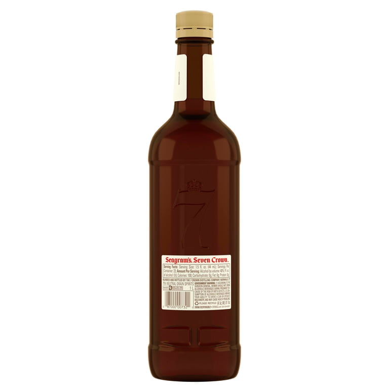 Seagram's 7 Crown American Blended Whiskey, 1 L, 40% ABV - Walmart.com