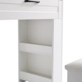 thumbnail image 2 of Kadyn Vanity Table with Large Sliding Lighted Mirror, Dressing Table with 2 Drawers, Storage Shelves and Upholstered Stool, White, 2 of 9