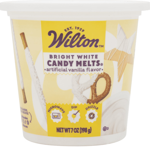 Wilton Vanilla Flavored Bright White Candy Melts Candy Tub, 7 oz.