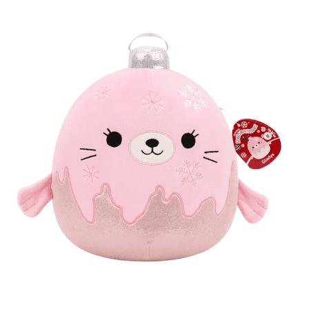 Squishmallows 12" Gladys the Pink Seal Ornament with Frosted Bottom Plush