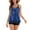 Blue, variant on HaoXianJian Two Piece Swimsuits Swimdress for Women High Waisted V-Neck Bathing Suits Print Tank Top Swimwear with Shorts